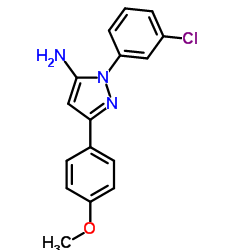 1-(3-Chlorophenyl)-3-(4-methoxyphenyl)-1H-pyrazol-5-amine Structure