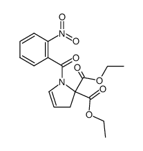 1-(2-nitrobenzoyl)-Δ4-pyrroline-2,2-dicarboxylic acid diethyl ester结构式