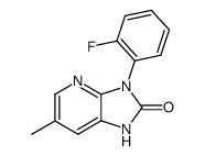 3-(2-fluoro-phenyl)-6-methyl-1,3-dihydro-imidazo[4,5-b]pyridin-2-one结构式