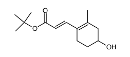 (E)-3-(4-Hydroxy-2-methyl-cyclohex-1-enyl)-acrylic acid tert-butyl ester Structure