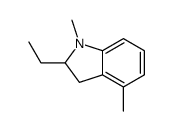 2-ethyl-1,4-dimethyl-2,3-dihydroindole Structure