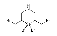 1,1-dibromo-2,6-bis-bromomethyl-1λ4-selenomorpholine结构式