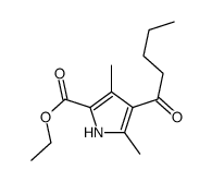 ethyl 3,5-dimethyl-4-pentanoyl-1H-pyrrole-2-carboxylate结构式