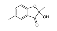 2-hydroxy-2,5-dimethyl-benzofuran-3-one结构式