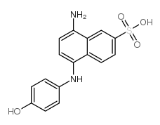 8-氨基-5-[(4-羟基苯基)氨基]-2-萘磺酸结构式