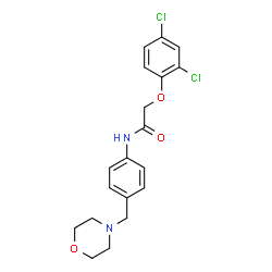 2-(2,4-dichlorophenoxy)-N-[4-(morpholin-4-ylmethyl)phenyl]acetamide结构式