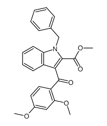 methyl 3-(2,4-dimethoxybenzoyl)-1-benzylindole-2-carboxylate结构式