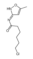 6-Chloro-N-(5-methyl-1,2-oxazol-3-yl)hexanamide结构式