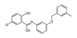 5-chloro-2-hydroxy-N-[3-[(3-methylphenyl)methoxy]phenyl]benzamide结构式