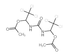 Urea,N,N'-bis[1-(acetyloxy)-2,2,2-trichloroethyl]- Structure