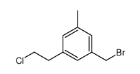 1-(bromomethyl)-3-(2-chloroethyl)-5-methylbenzene结构式