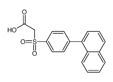 2-(4-naphthalen-1-ylphenyl)sulfonylacetic acid结构式
