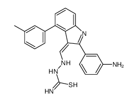 [[(Z)-[2-(3-aminophenyl)-4-(3-methylphenyl)indol-3-ylidene]methyl]amino]thiourea Structure