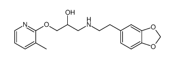 1-<2-(3,4-Methylendioxyphenyl)-ethylamino>-3-(3-methylpyridin-2-yloxy)-2-propanol Structure