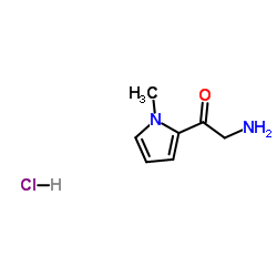 2-Amino-1-(1-methyl-1H-pyrrol-2-yl)ethanone hydrochloride结构式