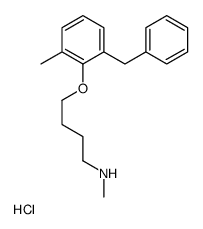 4-(2-benzyl-6-methylphenoxy)-N-methylbutan-1-amine,hydrochloride结构式