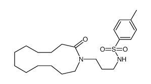 4-Methyl-N-[3-(2-oxoazacyclotridecan-1-yl)propyl]benzenesulfonamide结构式