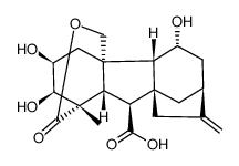 1α,4aα-(Carbonyloxymethylene)-2β,3β,5α-trihydroxy-1β-methyl-8-methylenegibbane-10β-carboxylic acid结构式