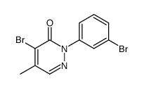 4-bromo-2-(3-bromophenyl)-5-methylpyridazin-3-one Structure