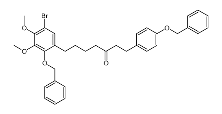 7-(2-(benzyloxy)-5-bromo-3,4-dimethoxyphenyl)-1-(4-(benzyloxy)phenyl)heptan-3-one结构式