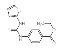 ethyl 4-(1,3-thiazol-2-ylthiocarbamoylamino)benzoate结构式