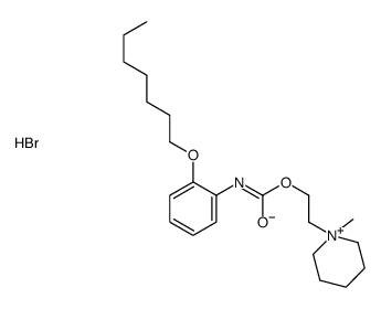 2-(1-methylpiperidin-1-ium-1-yl)ethyl N-(2-heptoxyphenyl)carbamate,bromide Structure