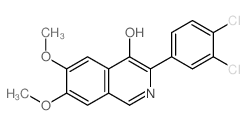 3-(3,4-dichlorophenyl)-6,7-dimethoxy-isoquinolin-4-ol Structure