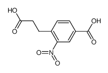 3-(4-carboxy-2-nitro-phenyl)-propionic acid Structure