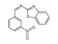N-(1,3-benzothiazol-2-yl)-1-(3-nitrophenyl)methanimine结构式