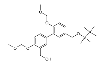 (5'-(((tert-butyldimethylsilyl)oxy)methyl)-2',4-bis(methoxymethoxy)-[1,1'-biphenyl]-3-yl)methanol Structure