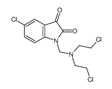 1-[bis(2-chloroethyl)aminomethyl]-5-chloroindole-2,3-dione Structure