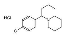 1-[1-(4-chlorophenyl)butyl]piperidine,hydrochloride Structure