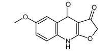3-hydroxy-6-methoxy-9H-furo[2,3-b]quinolin-4-one结构式