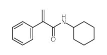 N-cyclohexyl-2-phenyl-prop-2-enamide结构式
