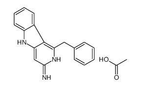 acetic acid,1-benzyl-5H-pyrido[4,3-b]indol-3-amine Structure