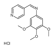 3,4,5-Trimethoxy-N-(4-pyridinylmethylene)benzenamine monohydrochloride结构式