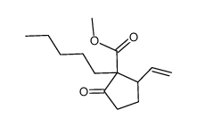 methyl 2-oxo-1-pentyl-5-vinylcyclopentane-1-carboxylate Structure