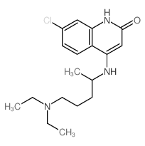 2(1H)-Quinolinone,7-chloro-4-[[4-(diethylamino)-1-methylbutyl]amino]- Structure