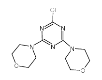 2-Chloro-4,6-dimorpholin-4-yl-1,3,5-triazine structure