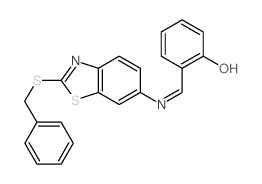 (6Z)-6-[[(2-benzylsulfanylbenzothiazol-6-yl)amino]methylidene]cyclohexa-2,4-dien-1-one Structure