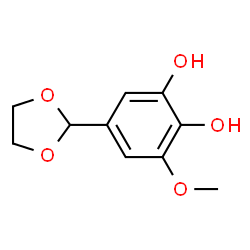 1,2-Benzenediol, 5-(1,3-dioxolan-2-yl)-3-methoxy- (9CI) structure