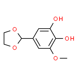 1,2-Benzenediol, 5-(1,3-dioxolan-2-yl)-3-methoxy- (9CI)结构式