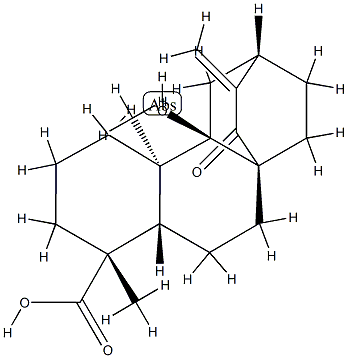 (4R,5β,8α,9β,10α,12α)-9-Hydroxy-15-oxoatis-16-en-18-oic acid structure