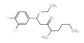 1-(3,4-dichlorophenyl)-1-ethylsulfanyl-4-methyl-octan-3-one picture