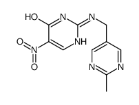 2-[(2-methylpyrimidin-5-yl)methylamino]-5-nitro-1H-pyrimidin-6-one结构式