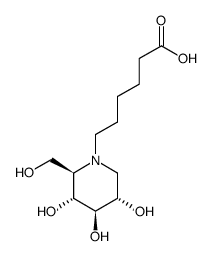 N-5-羧戊基-1-脱氧野尻霉素结构式