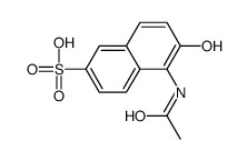 5-acetamido-6-hydroxynaphthalene-2-sulphonic acid结构式