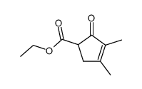 ethyl 3,4-dimethyl-2-oxocyclopent-3-ene-1-carboxylate结构式