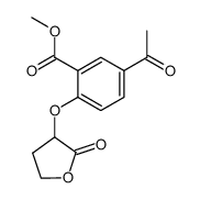 α-(4-Acetyl-2-methoxycarbonylphenoxy)-γ-hydroxybutyric acid lactone structure