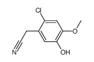 2-Chloro-5-hydroxy-4-methoxyphenylacetonitrile结构式